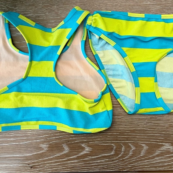 🆕Joe boxer NWT striped girl’s size 14/16 racer back 2 piece swimsuit beach - Picture 2 of 10